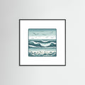 Black Wood Square Silent Waves