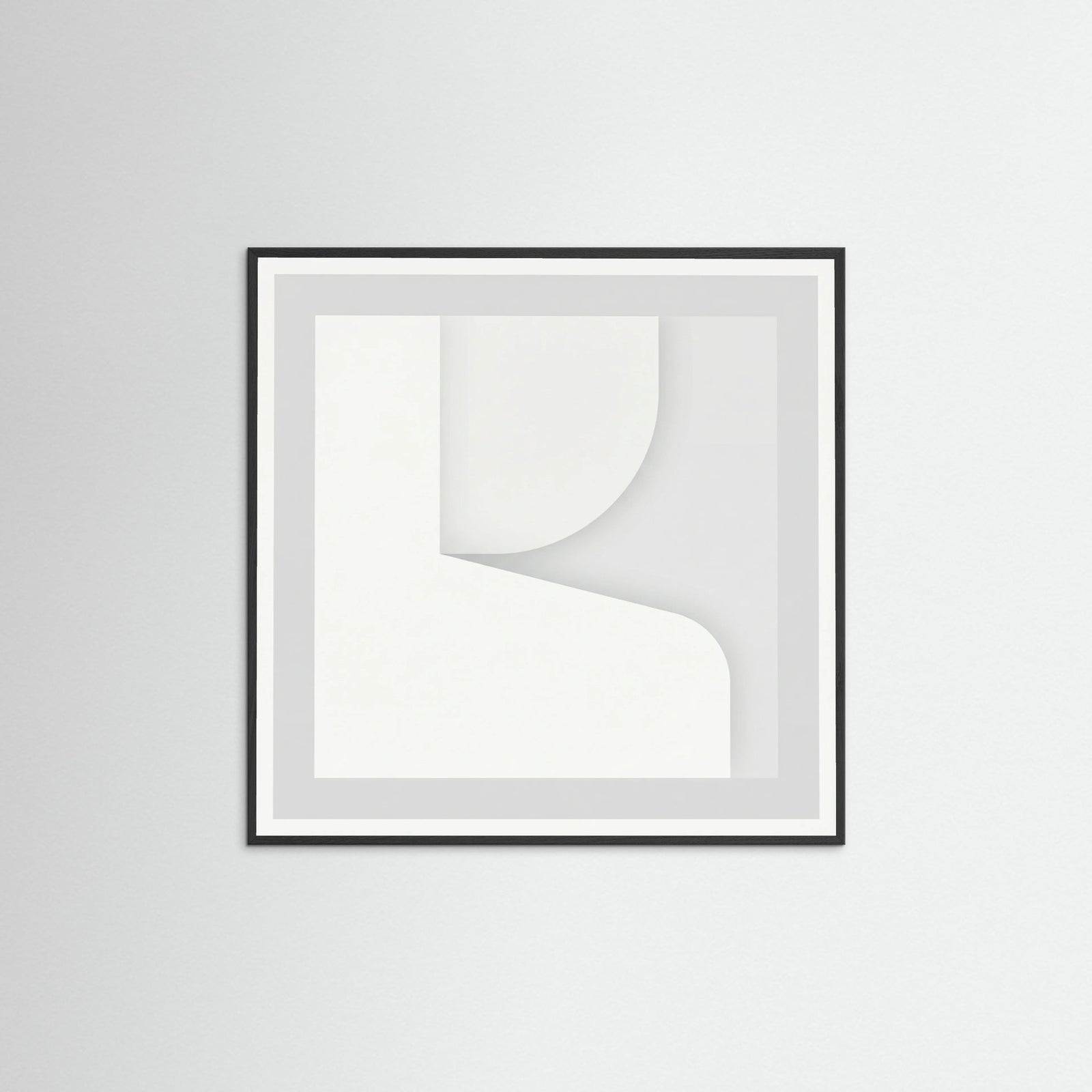 Black Wood Square Soft Abstraction