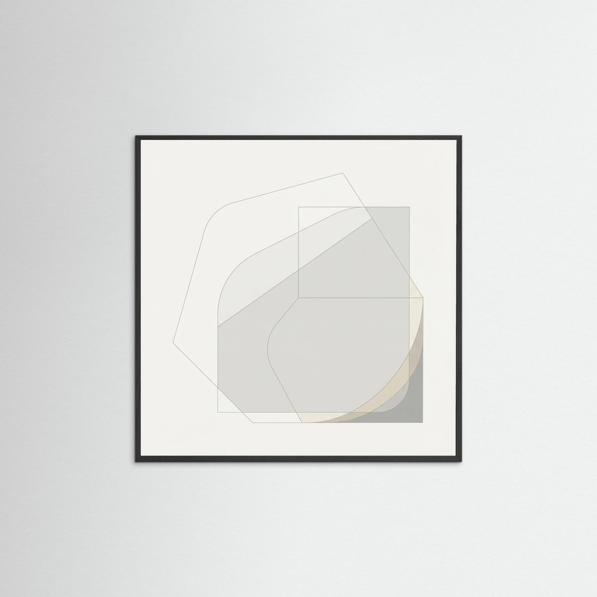 Black Wood Square Soft Geometry