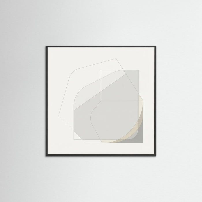 Black Wood Square Soft Geometry