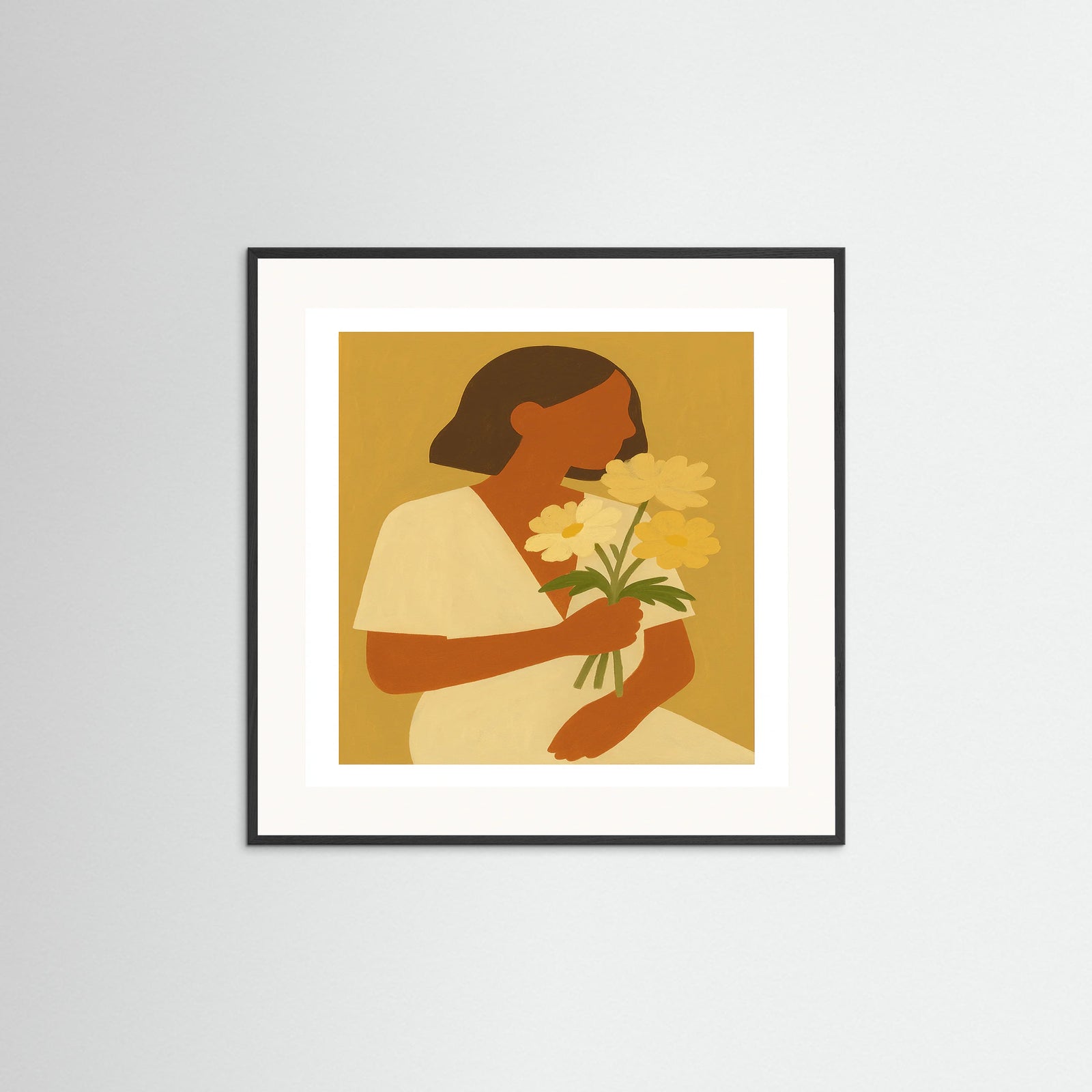 Black Wood Square Soft frame