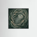 Black Wood Square Verdant Depths