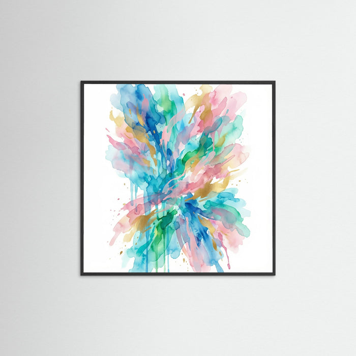 Black Wood Square Vibrant Splashes
