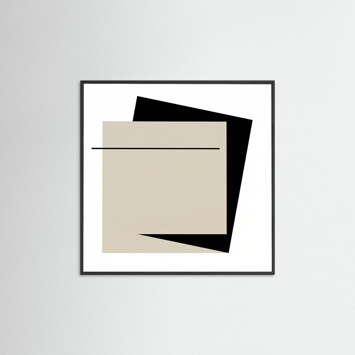 Black Wood Square Void Structure