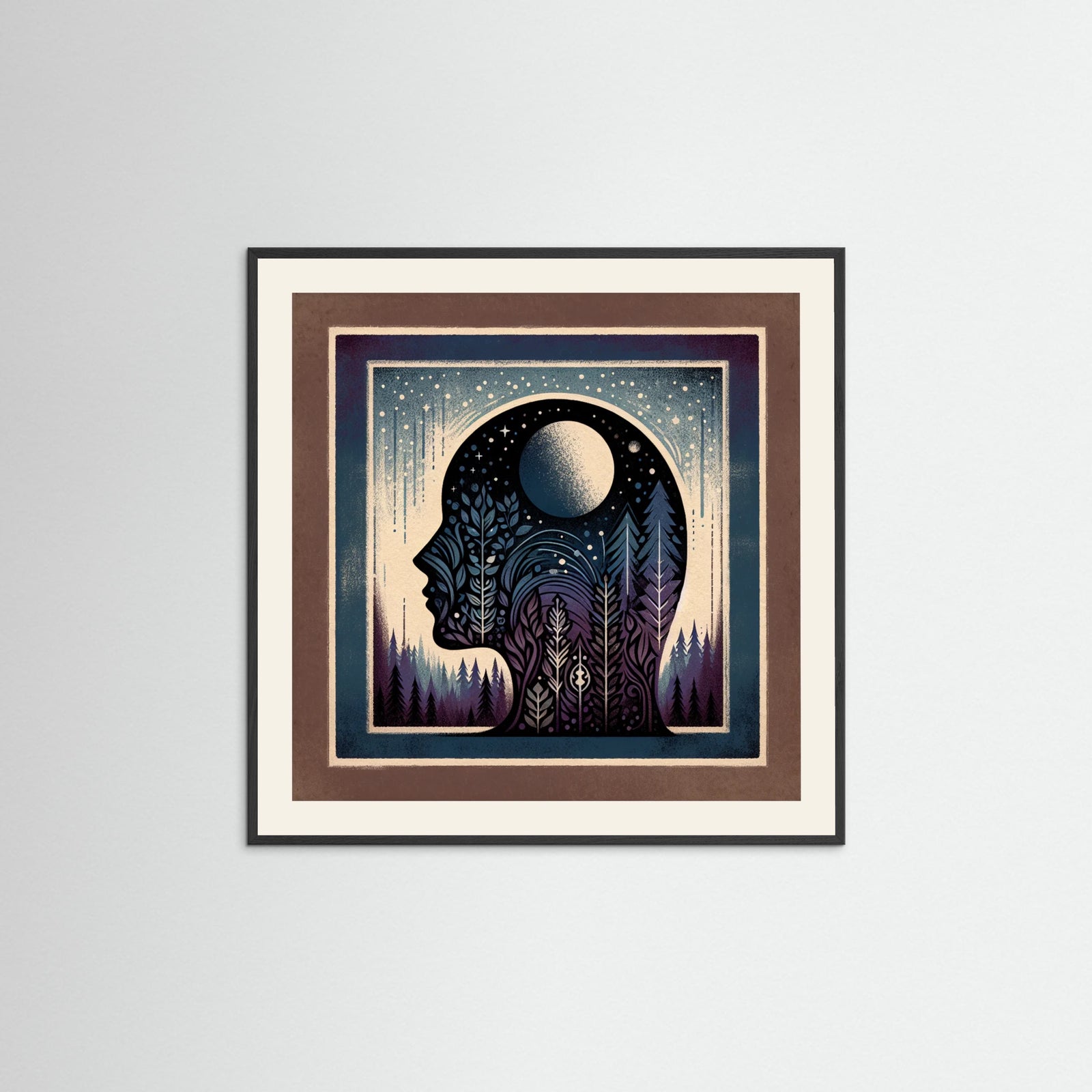 Black Wood Square Wandering Soul