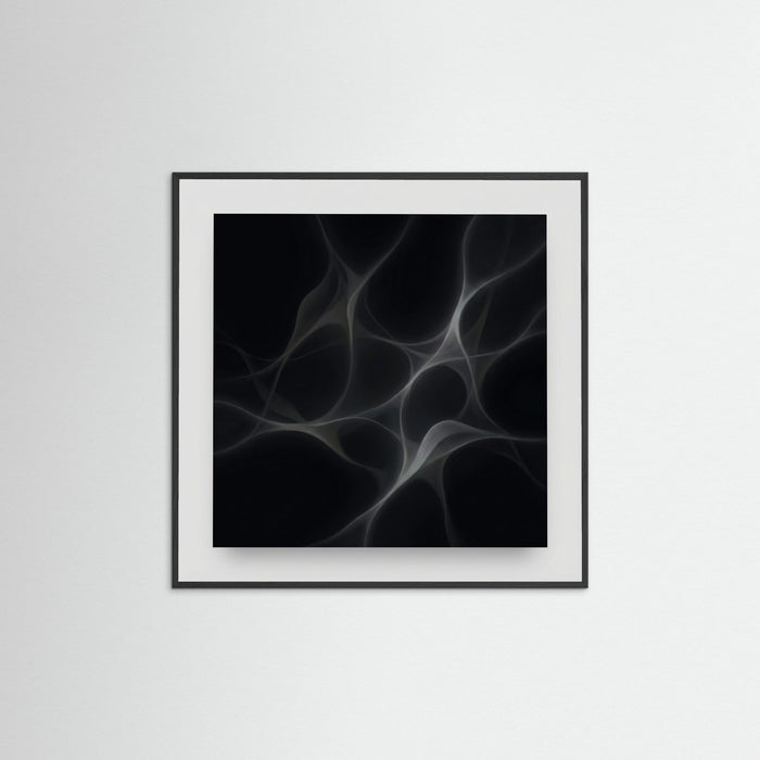 Black Wood Square Whispering Forms