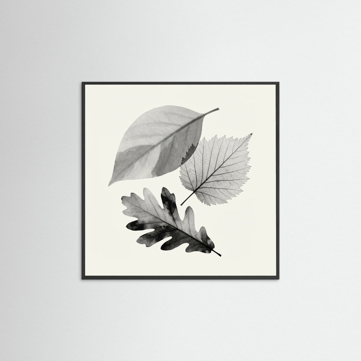 Black Wood Square Whispering Petals