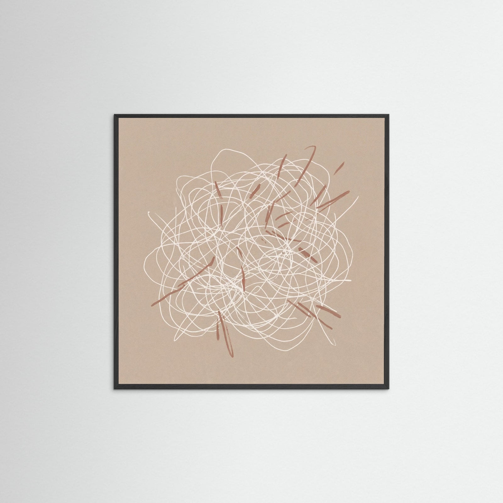 Black Wood Square Woven Threads