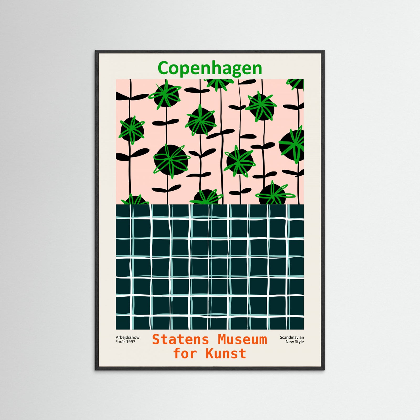 Black Wood Statens Museum for Kunst Copenhagen Poster