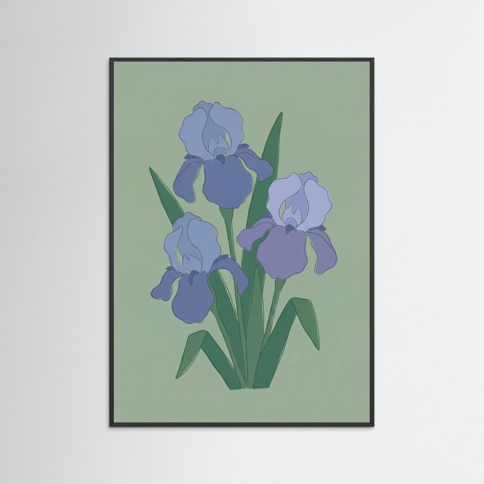 Black Wood Still Life Lilies