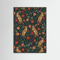 Black Wood Strawberry Thief Pattern