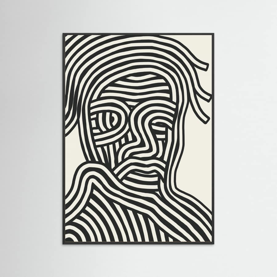 Stripe Portrait Poster – poster and art print