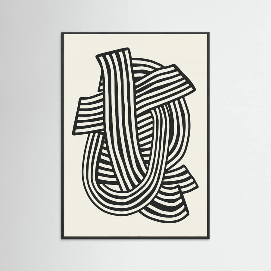 Poster Striped Abstract In Black – poster e stampa artistica