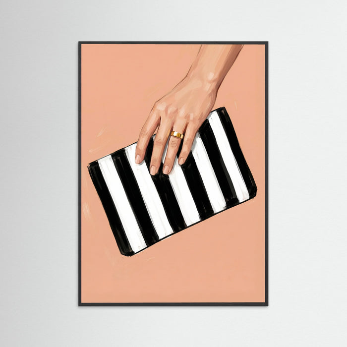 Black Wood Striped Chic