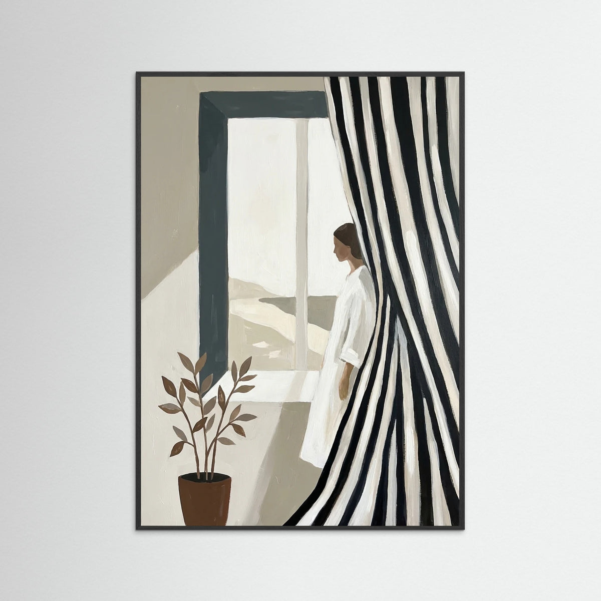 Black Wood Striped Contemplation