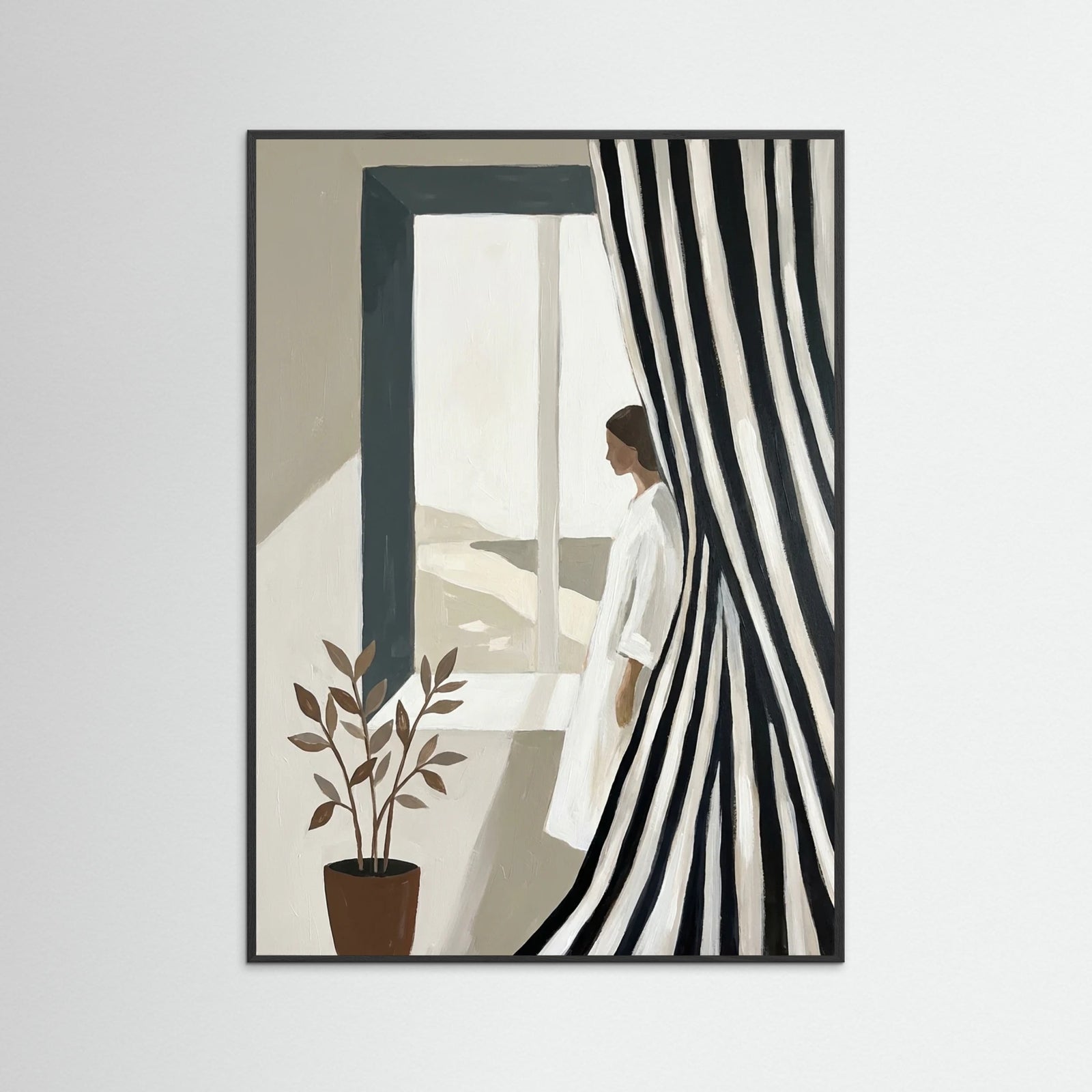 Black Wood Striped Contemplation