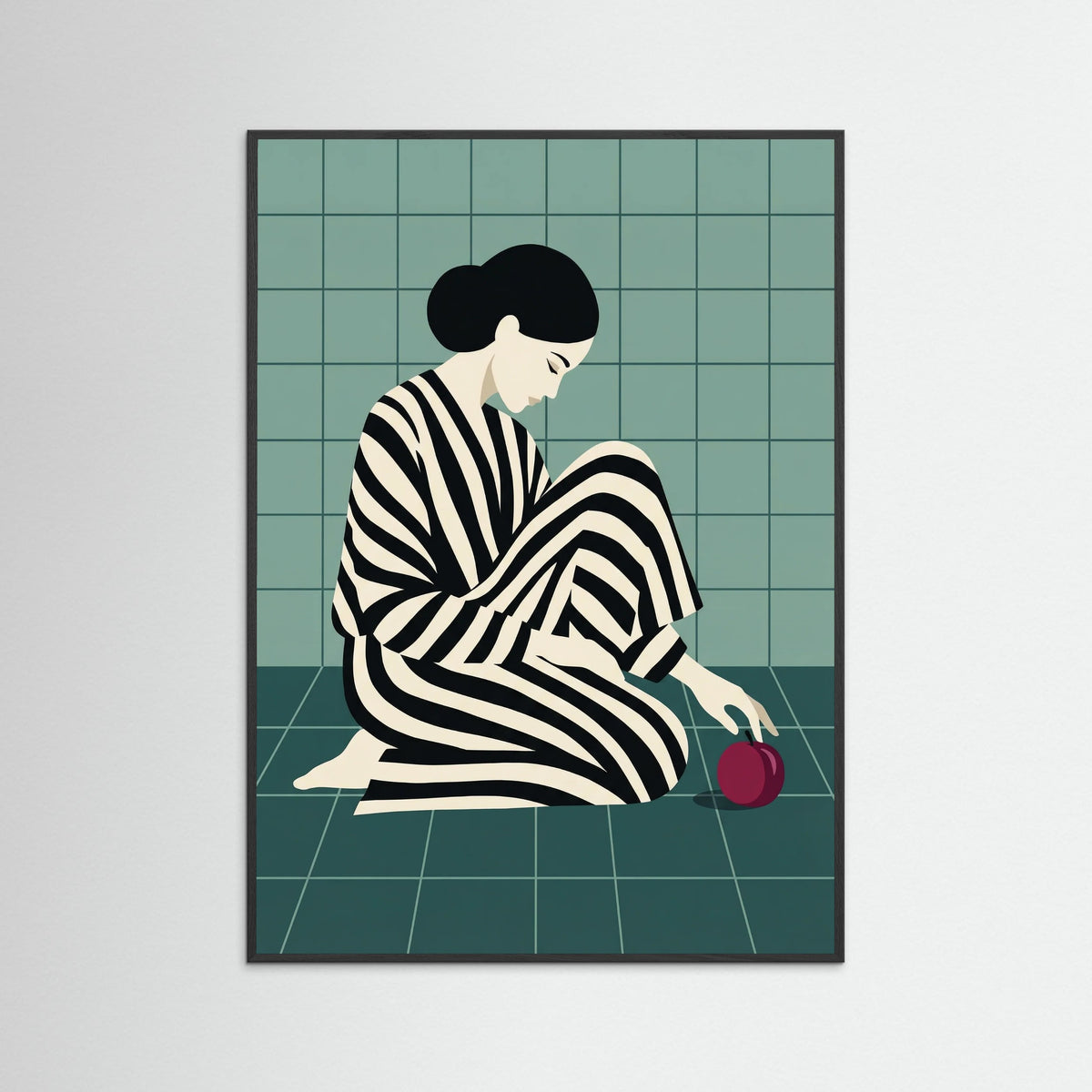 Black Wood Striped Contemplation