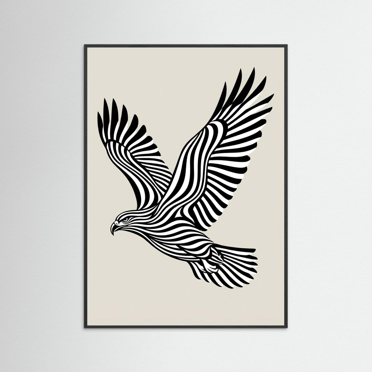 Black Wood Striped Contour