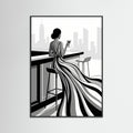 Black Wood Striped Elegance