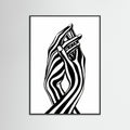Black Wood Striped Form