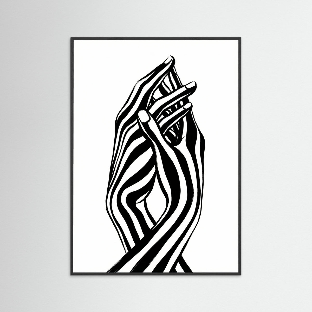 Black Wood Striped Form