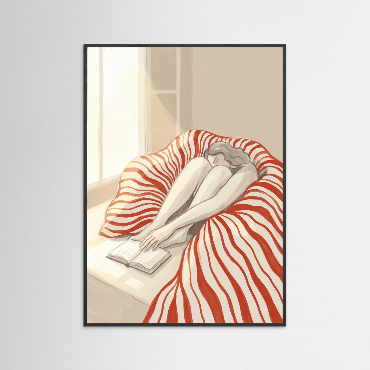 Black Wood Striped Serenity Beige