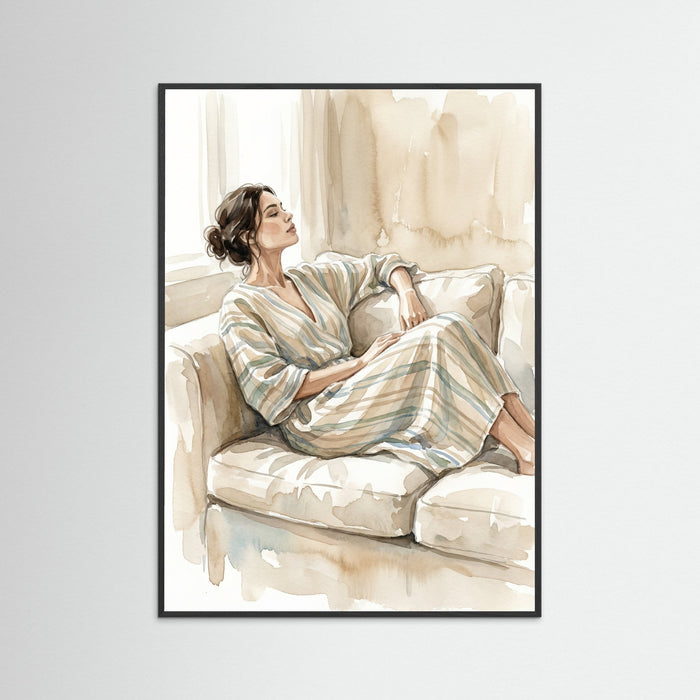 Black Wood Striped Serenity Beige