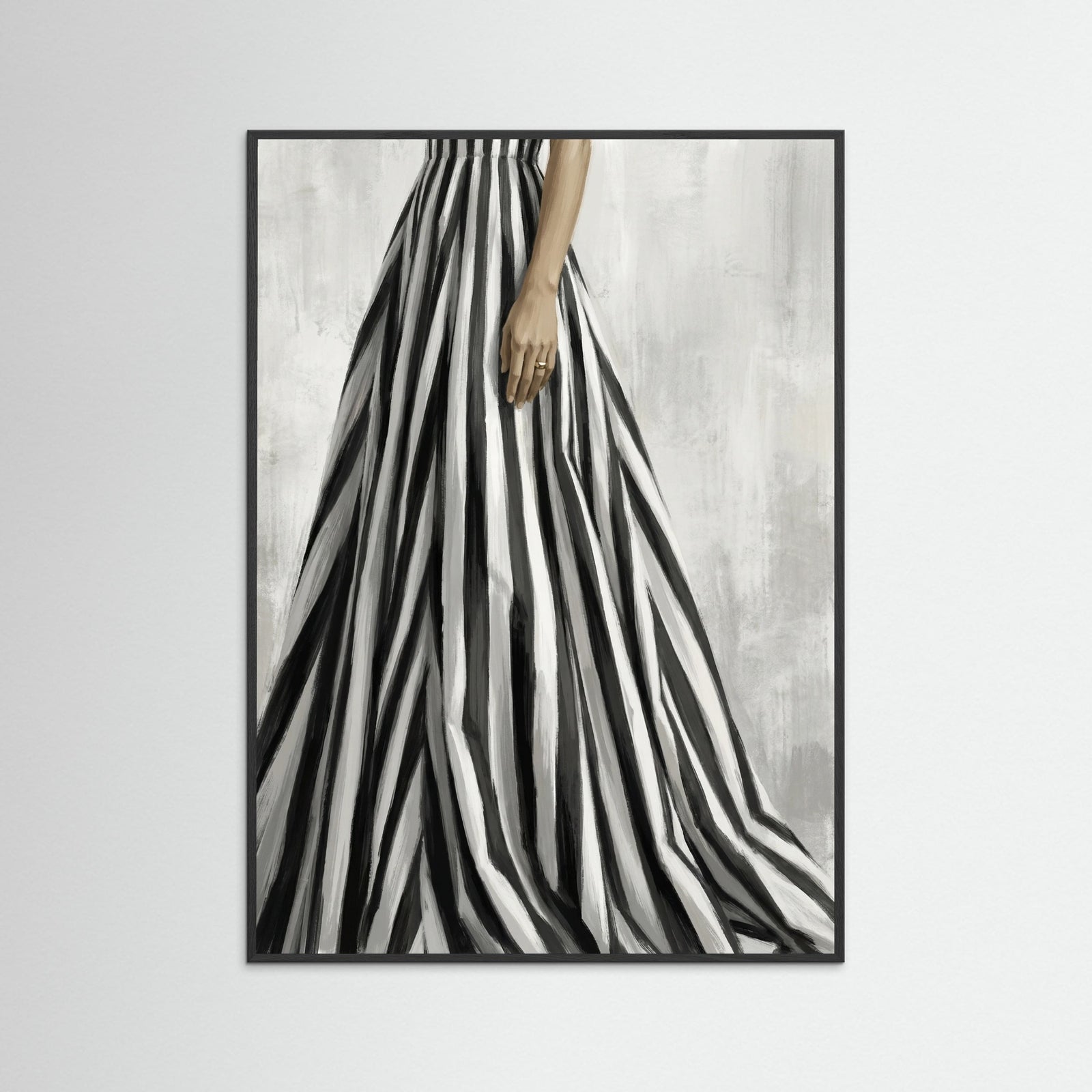 Black Wood Striped Silhouette Black
