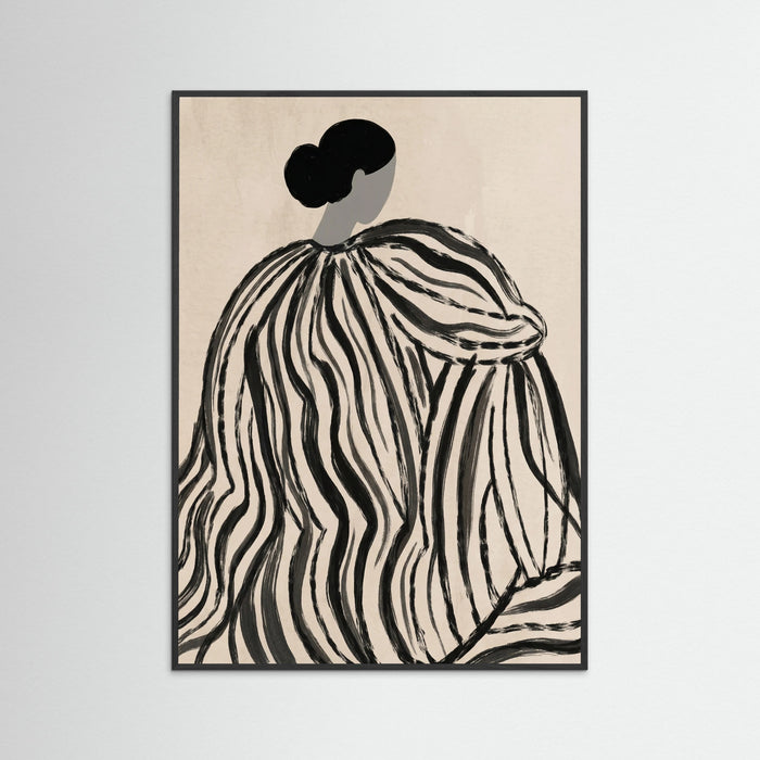 Black Wood Striped Silhouette