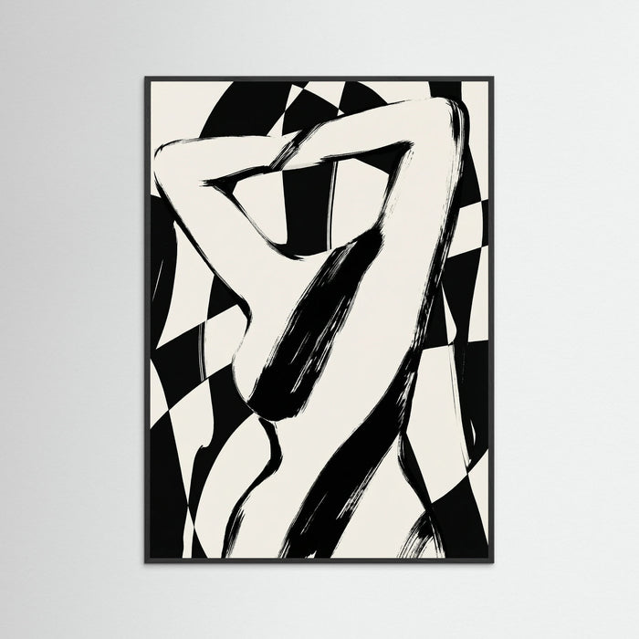 Black Wood Striped Silhouette