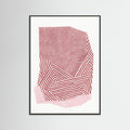 Black Wood Striped geometric shape Poster