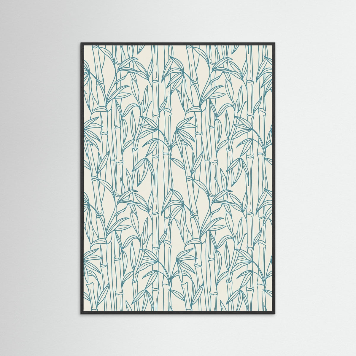 Black Wood Stylized Ocean Pattern