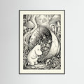Black Wood Submerged Moomin Home