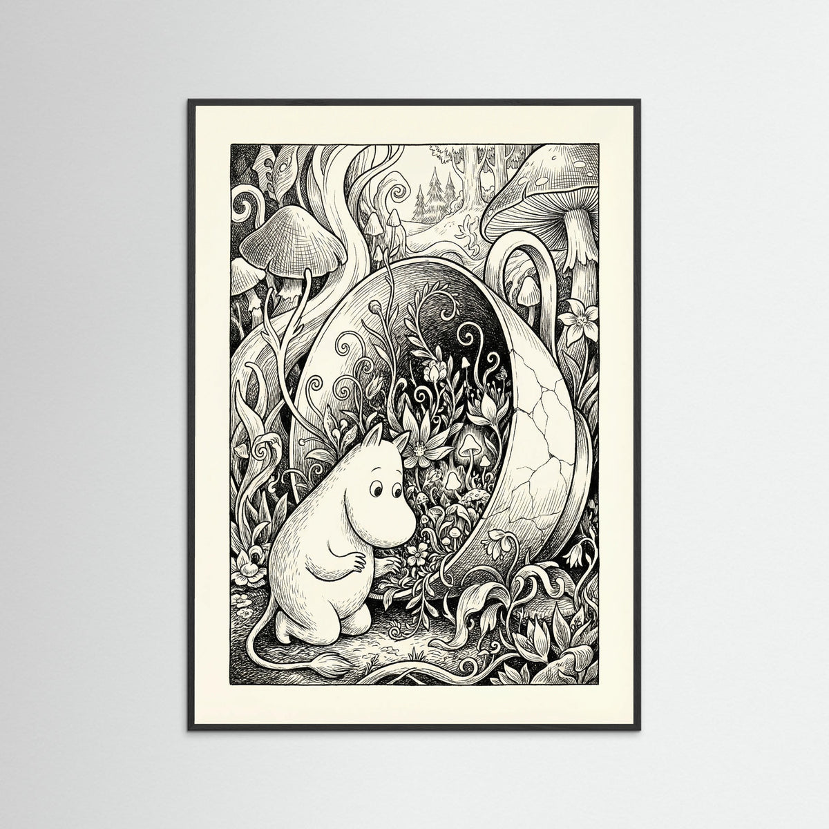 Black Wood Submerged Moomin Home