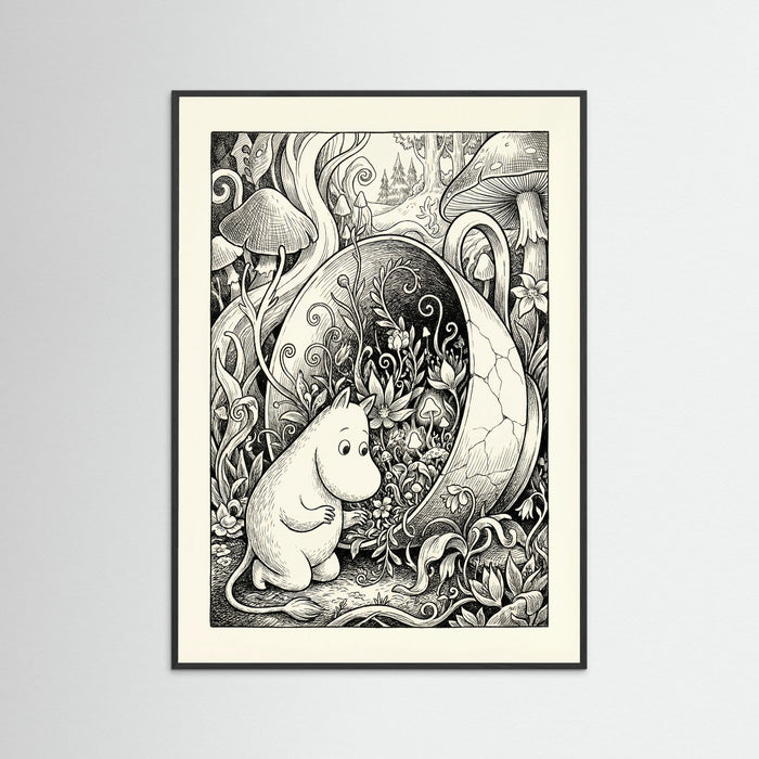 Black Wood Submerged Moomin Home