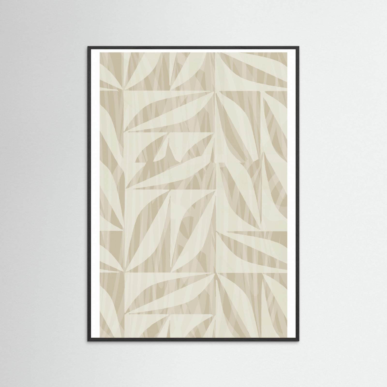 Black Wood Subtle Botanical Pattern 2 Poster