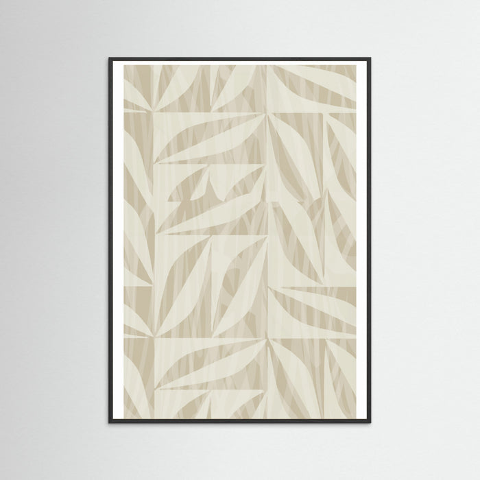 Black Wood Subtle Botanical Pattern 2 Poster