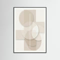 Black Wood Subtle Geometry Beige