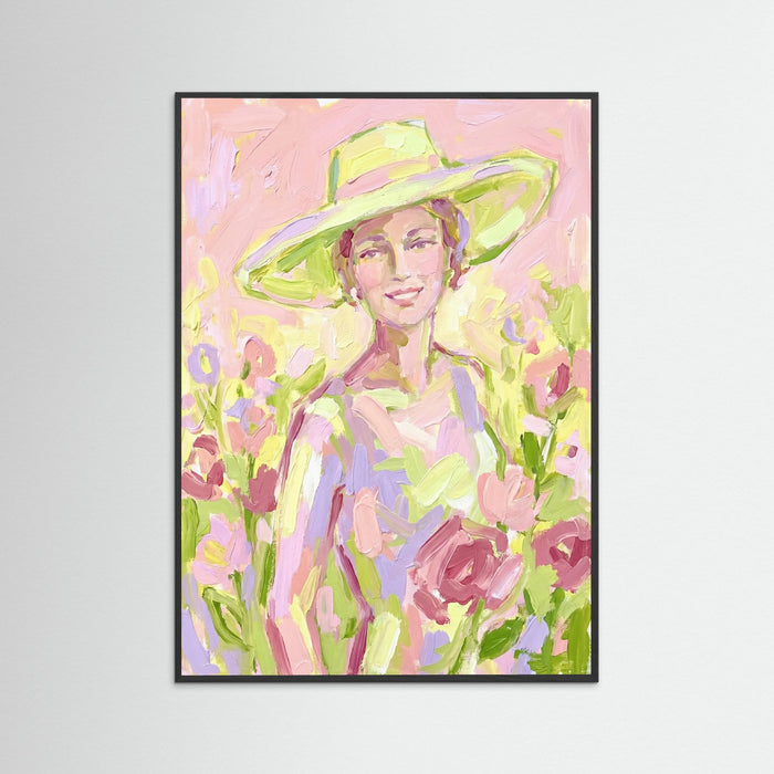 Black Wood Summer Hat Figure