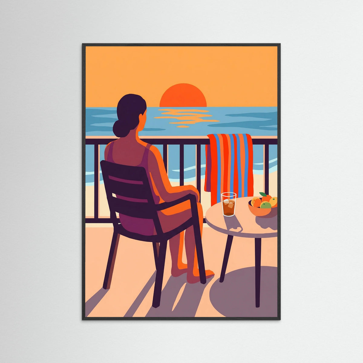 Black Wood Summer Poolside Reverie