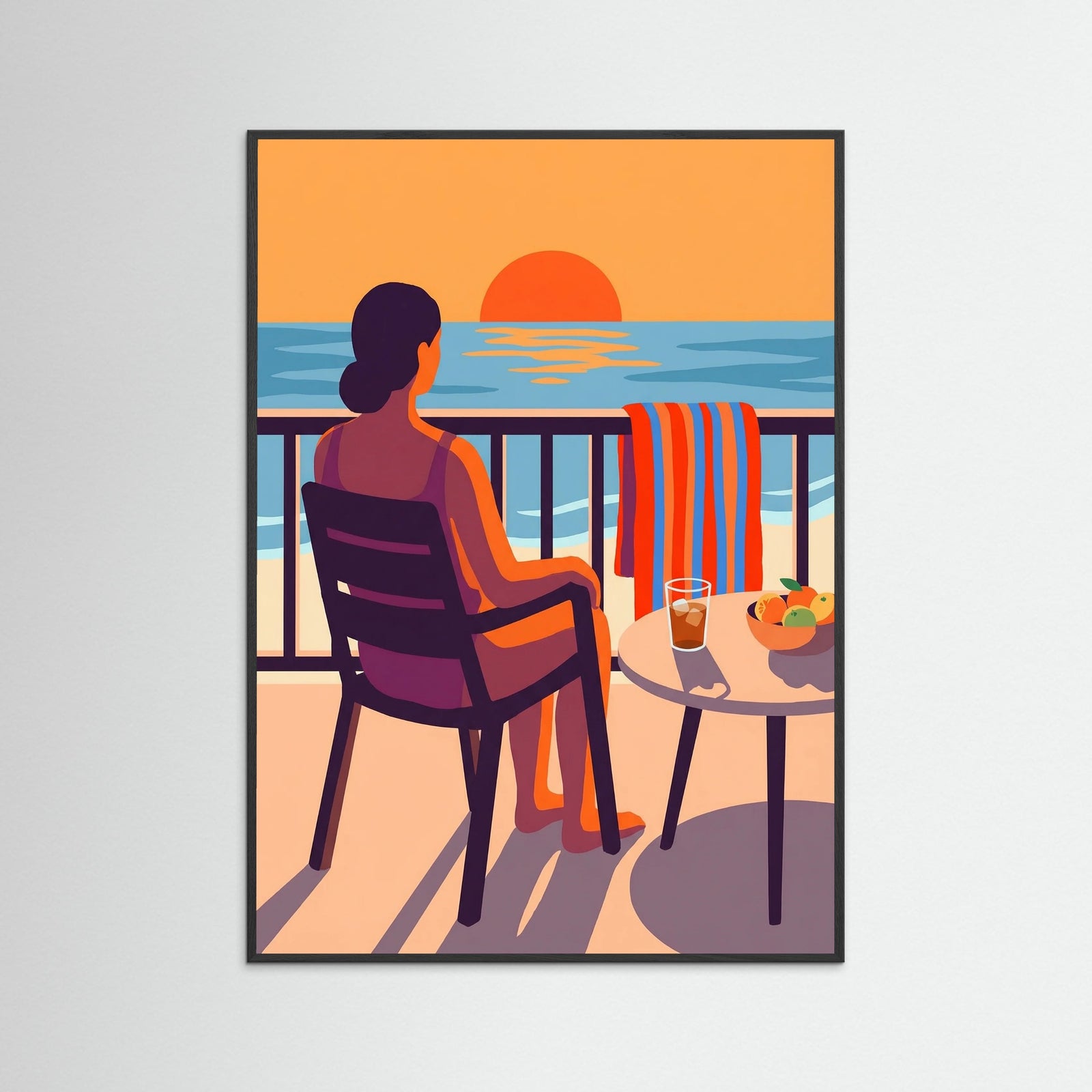 Black Wood Summer Poolside Reverie