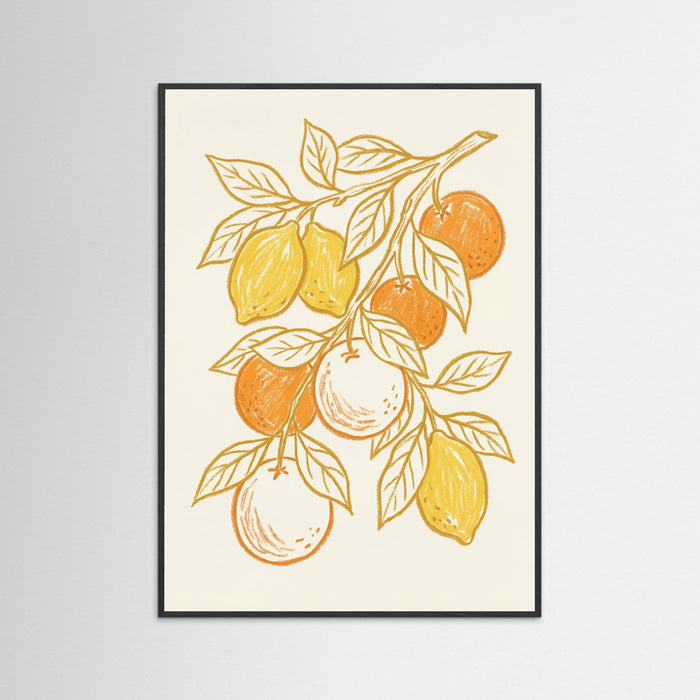 Black Wood Sunny Floral Sketch