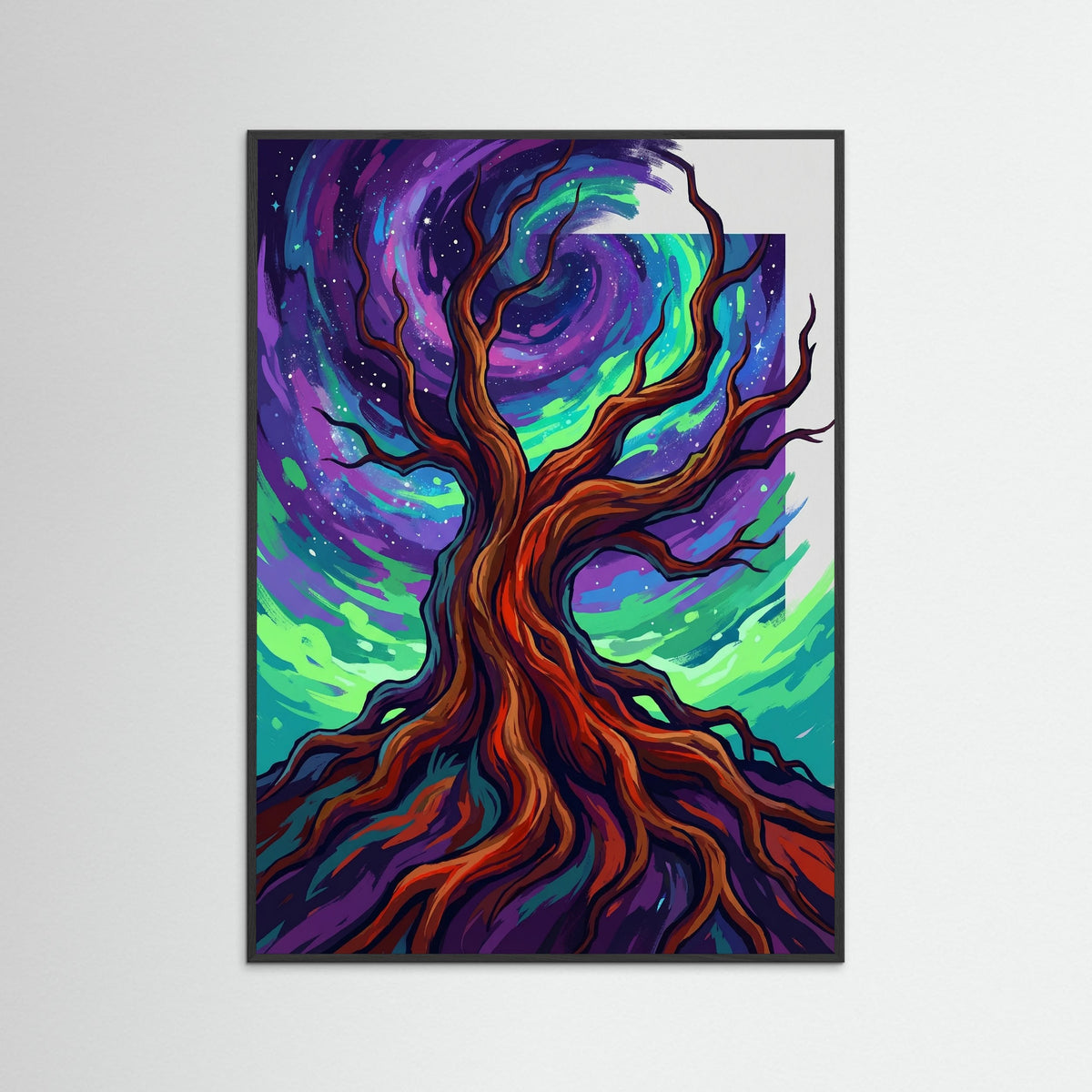 Black Wood Sunrise Wave Serenity