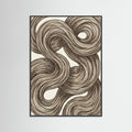 Black Wood Swirling Organic Forms
