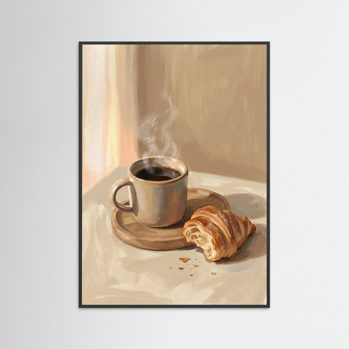 Black Wood Tabletop Coffee Still Life
