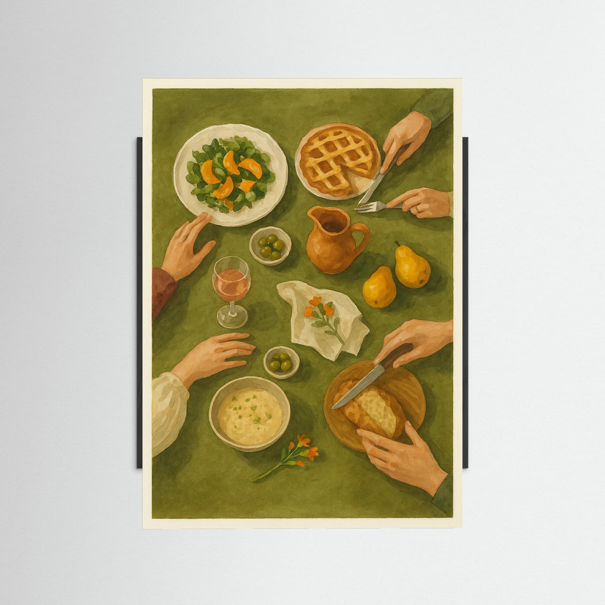 Black Wood Tea Time Arrangement 1