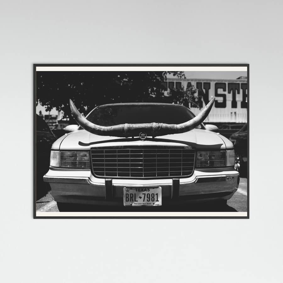 Black Wood Texas Ride Poster