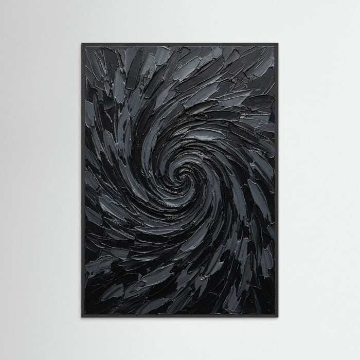 Black Wood Textured Abyss Black