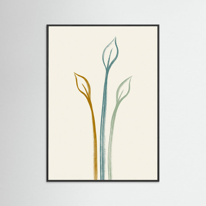 Black Wood Textured Flora