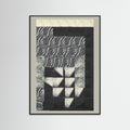 Black Wood Textured Tides 2 Poster